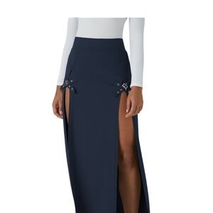 Halara High Waisted Decorative Buckle Maxi Skirt